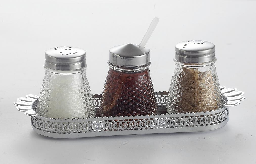 3 PCS SALT PEPPER AND MUSTARD SETS