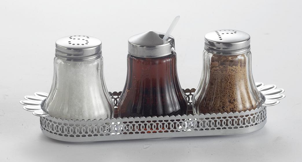 3 PCS SALT PEPPER AND MUSTARD SETS