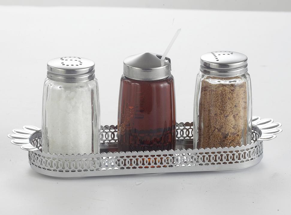 3 PCS SALT PEPPER AND MUSTARD SETS
