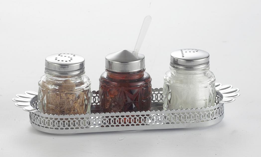 3 PCS SALT PEPPER AND MUSTARD SETS