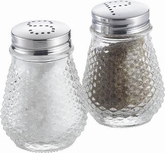 Glass salt and pepper shaker sets