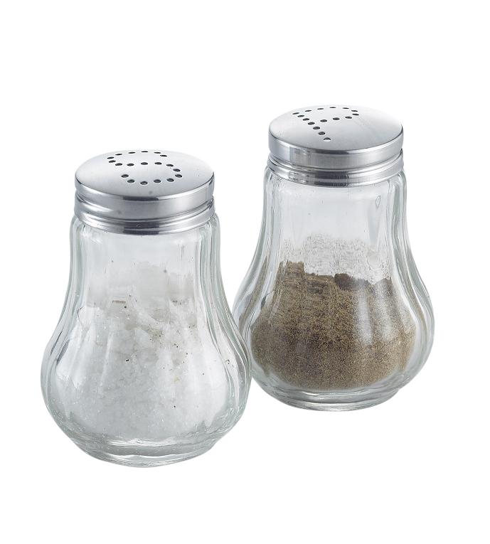 Glass salt and pepper shaker sets