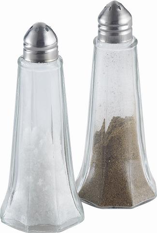 Glass salt and pepper shaker sets