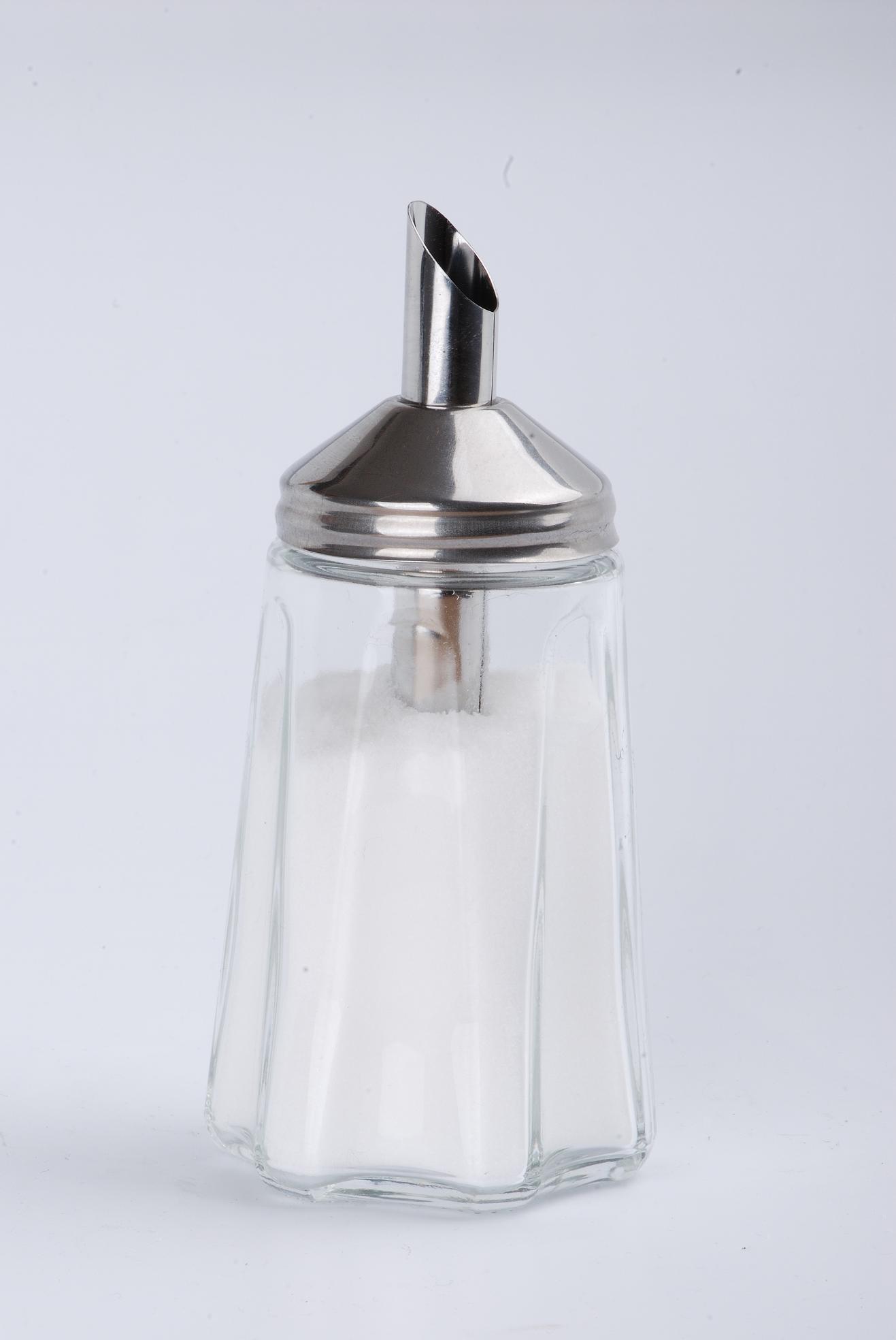 Glass sugar dispenser/sugar bottle