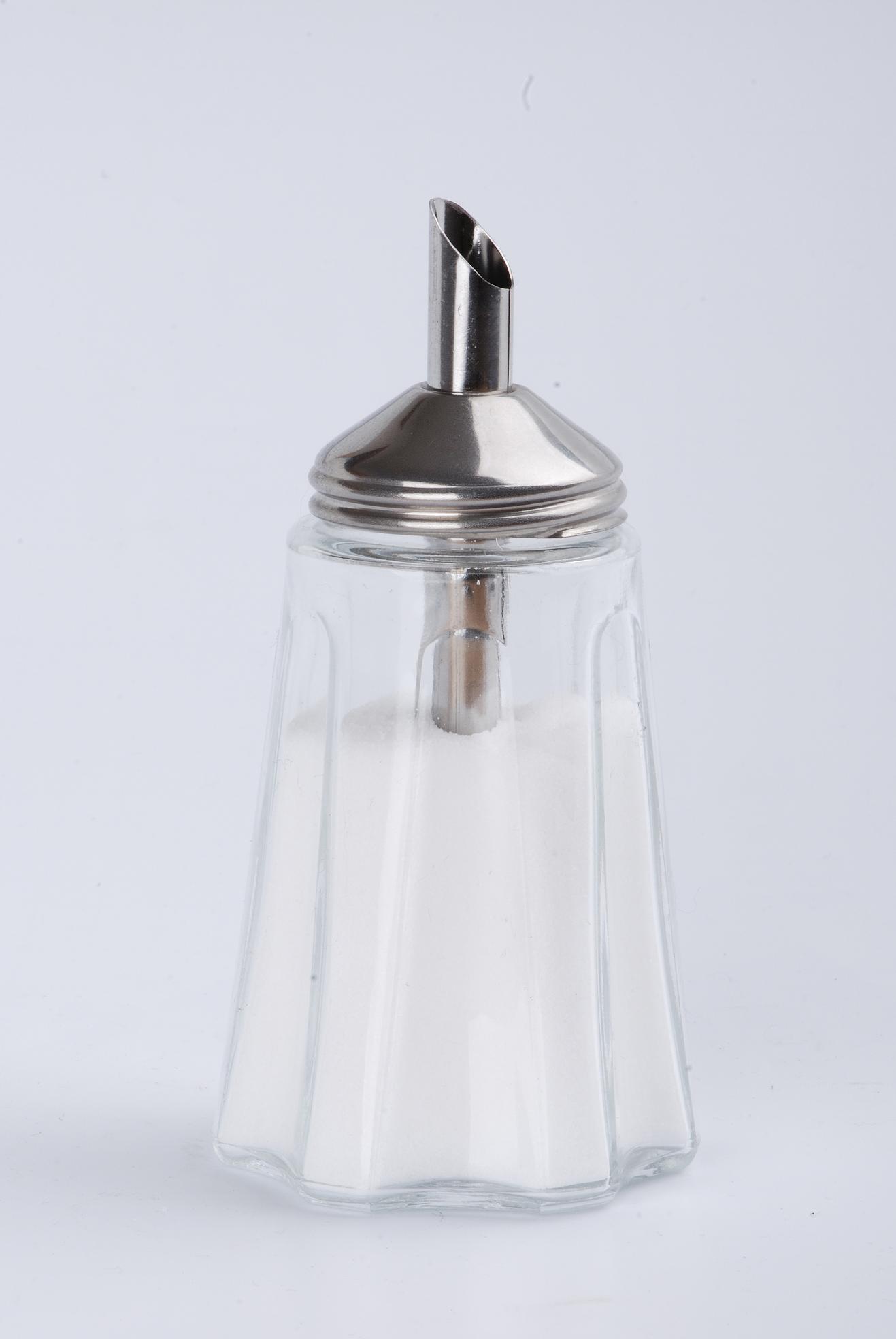 Glass sugar dispenser/sugar bottle