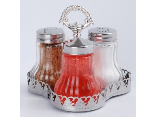 3 PCS SALT PEPPER AND MUSTARD SETS