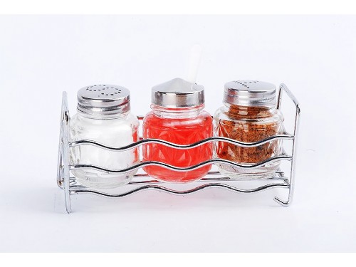 3 PCS SALT PEPPER AND MUSTARD SETS