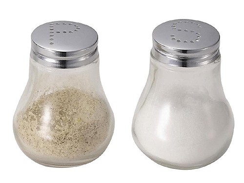 Glass salt and pepper shaker sets