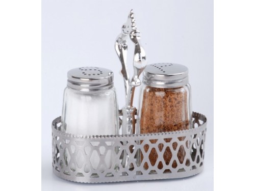 Glass salt and pepper shaker sets