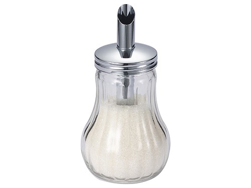 Glass sugar dispenser/sugar bottle